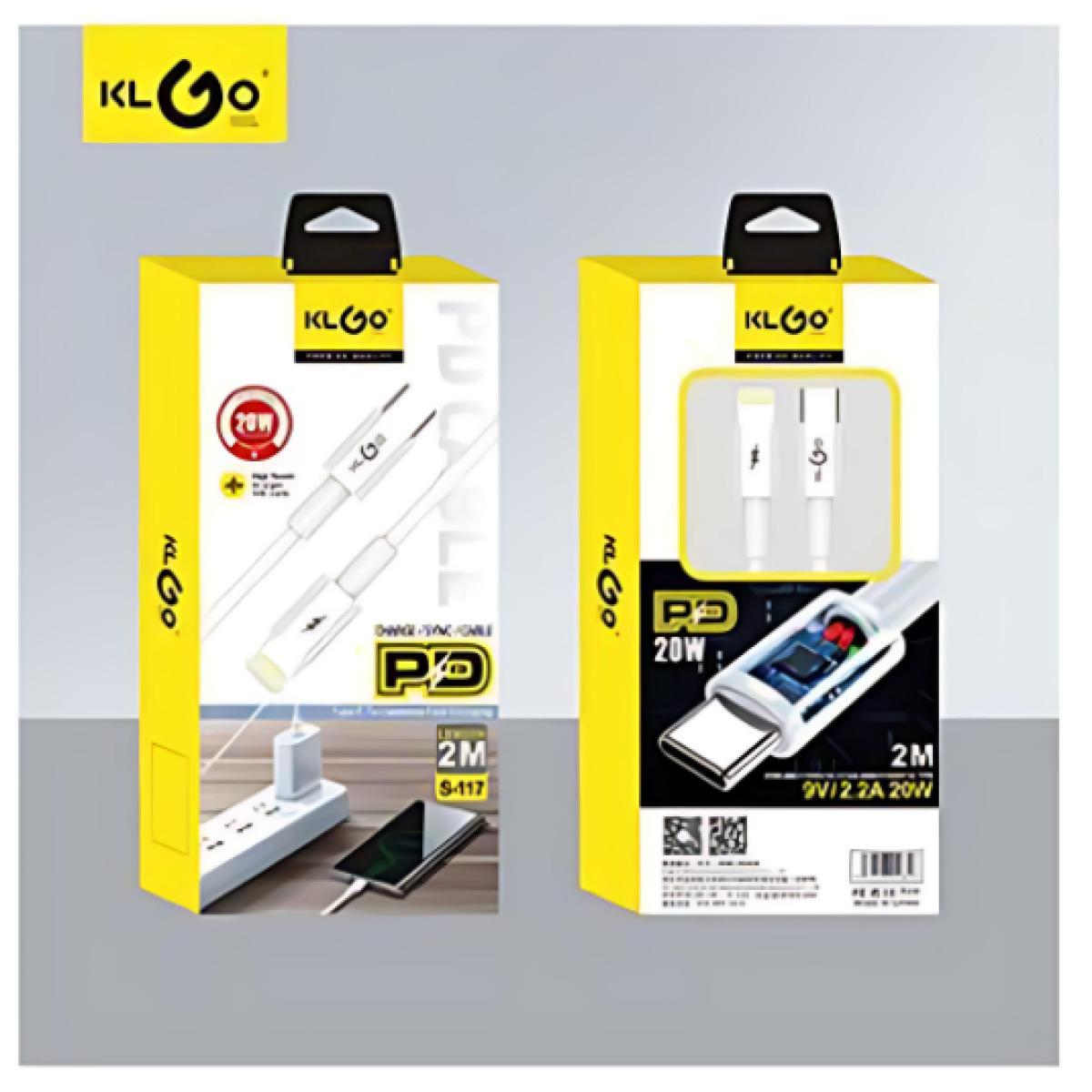Καλώδιο Type-C to Lightning 2m Klgo S-117 Λευκό - Image 2