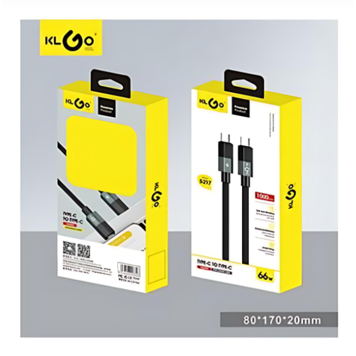 Καλώδιο Type-C to Type-C 1m Klgo S-217 Μαύρο - Image 2