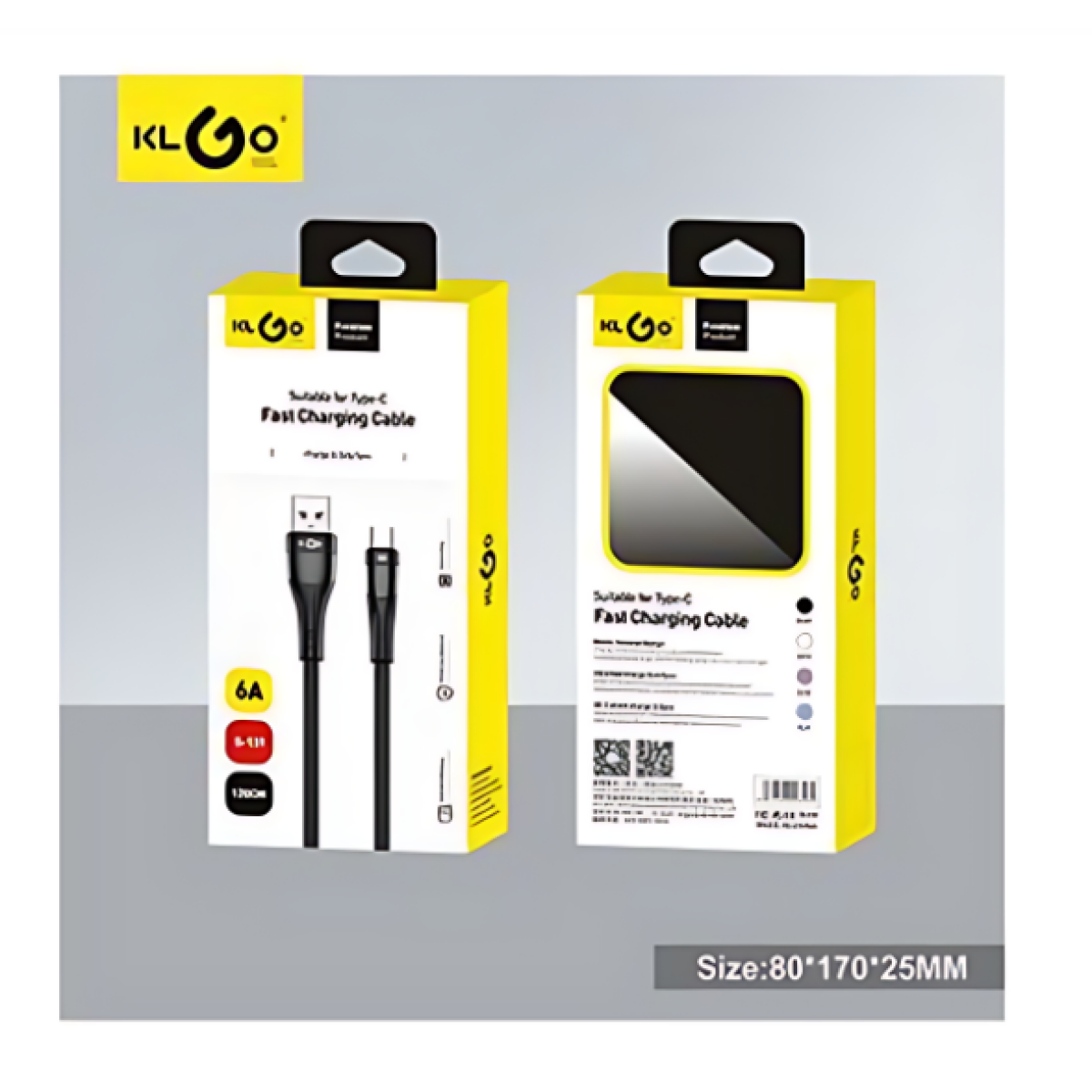 Καλώδιο USB to Type-C 1.2m 6A Klgo S-131 - Image 2