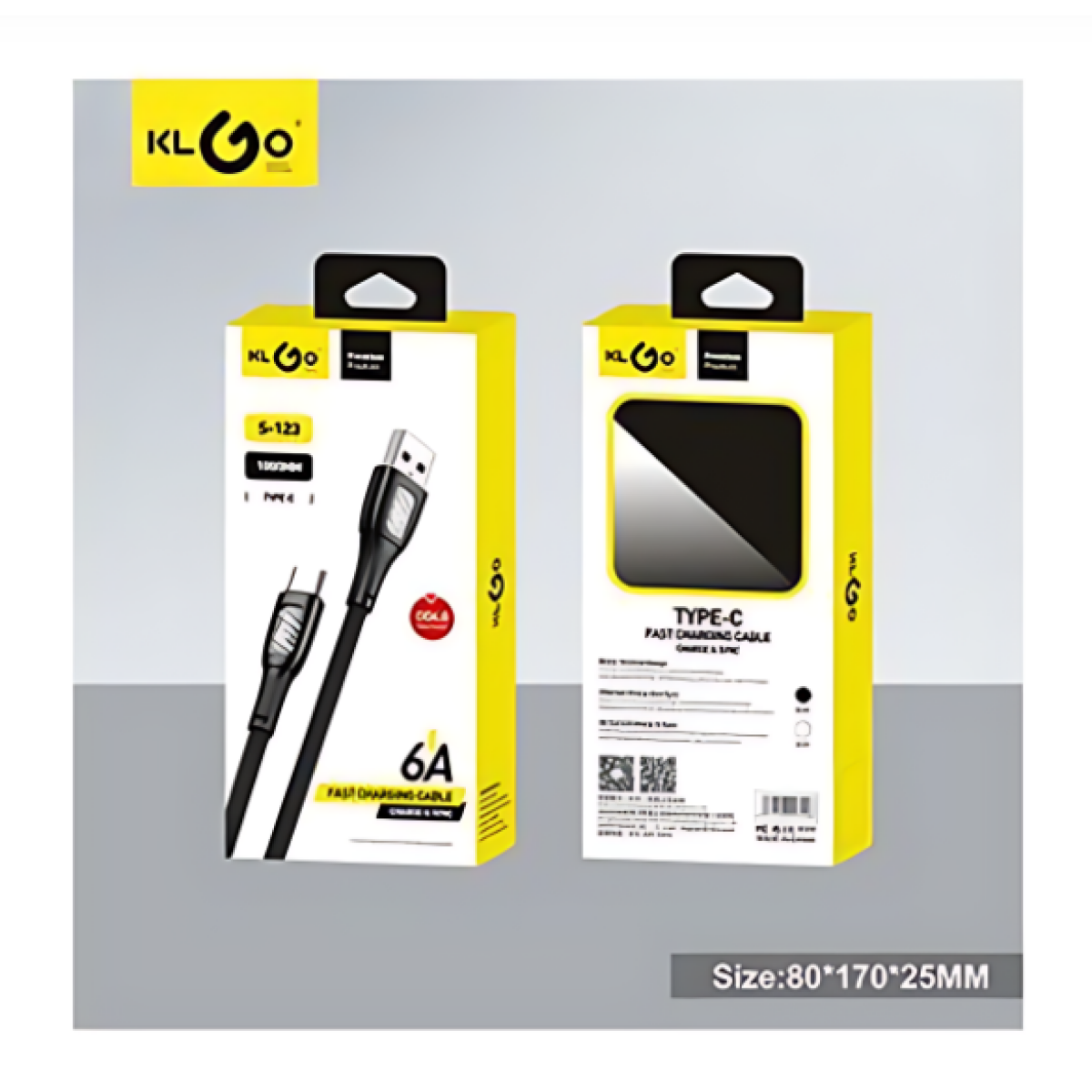 Καλώδιο USB to Type-C 1m 6A Klgo S-123 - Image 2
