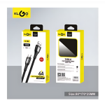 Καλώδιο USB to Type-C 1m 6A Klgo S-123 - Image 2