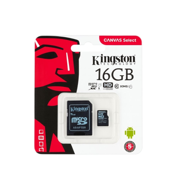 Kingston 16GB microSDHC Canvas Select