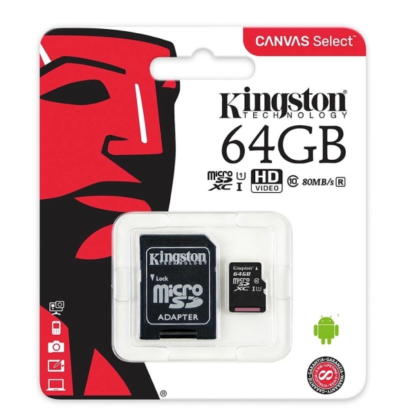 Kingston 64GB microSDXC Canvas Select