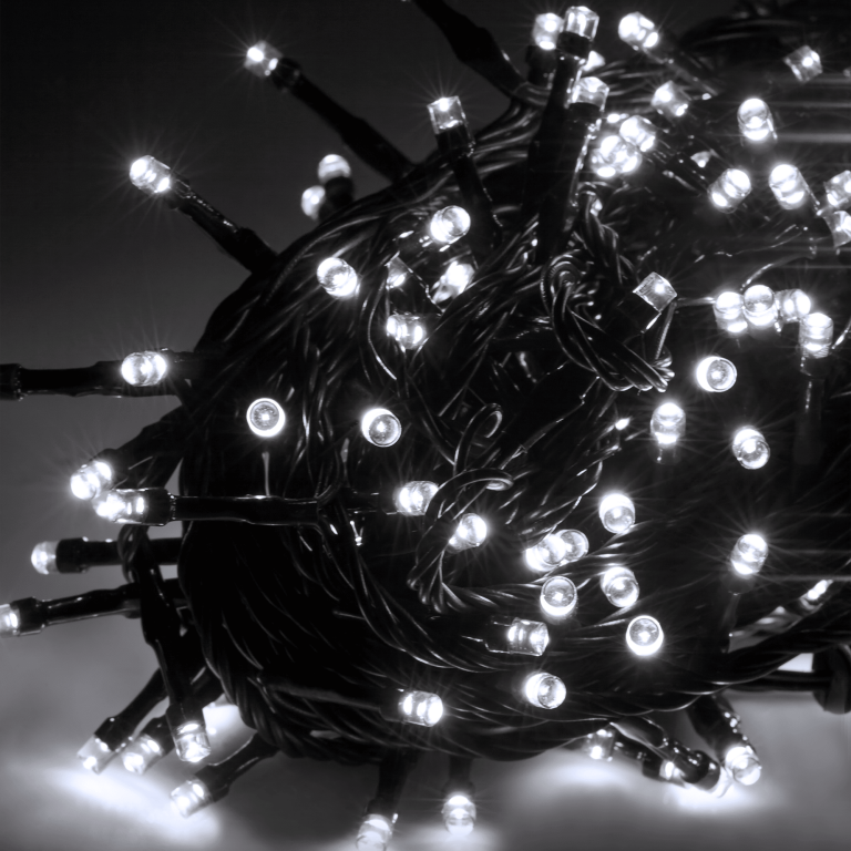 Rebel Λαμπάκια Γιρλάντα 100 LED Ψυχρό Λευκό Φως Εξωτερικού Χώρου με 8 Λειτουργίες Φωτισμού 10m ZAR0478
