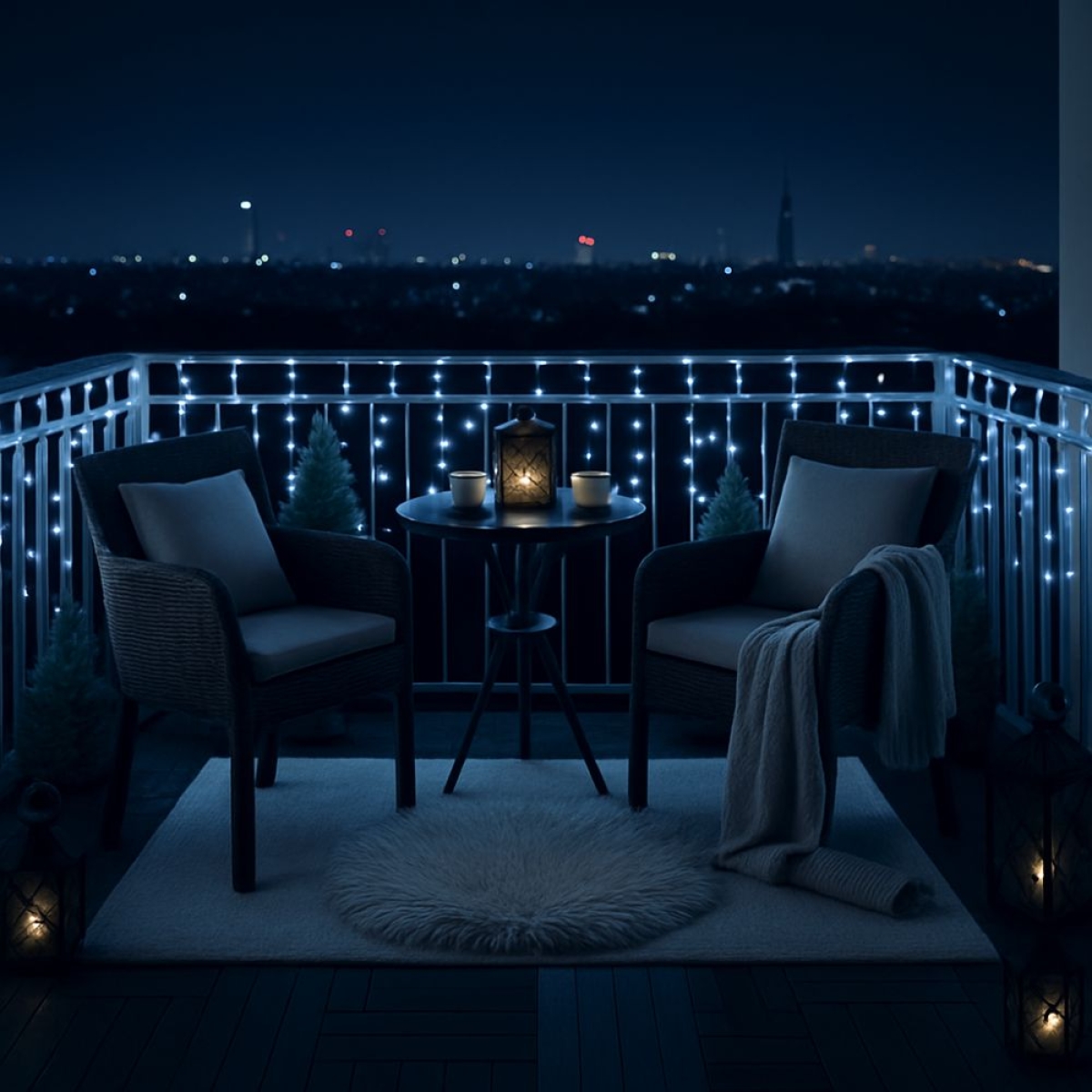 LED χριστουγεννιάτικη γιρλάντα 200 LED/13m, IP44, Ψυχρό λευκό