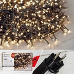 LED χριστουγεννιάτικη γιρλάντα 200 LED/13m, IP44, Θερμό Λευκό