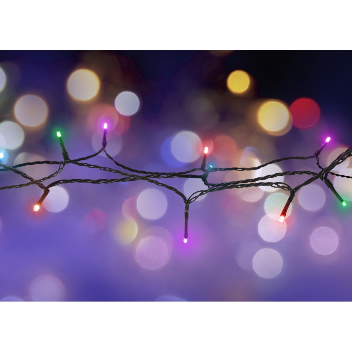 Nordic Home Χριστουγεννιάτικα Λαμπάκια γιρλάντα 40 LED πολύχρωμα με μαύρο καλώδιο 3m LGT-106 - Image 3