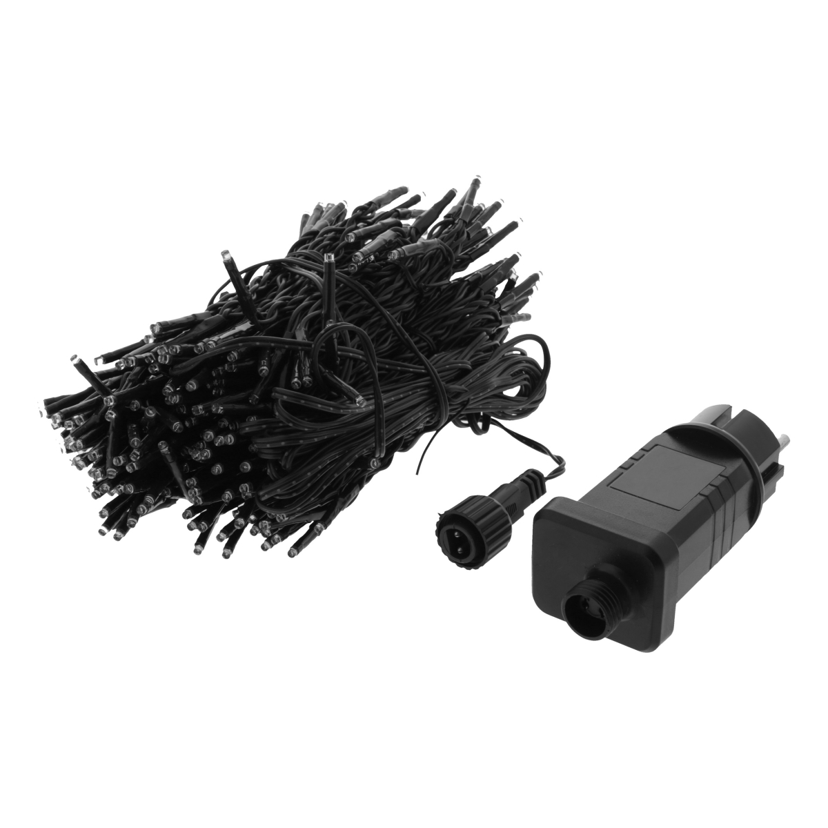 Nordic Home Χριστουγεννιάτικα Λαμπάκια γιρλάντα 120 LED θερμό λευκό φως με μαύρο καλώδιο 15m LGT-111 - Image 4