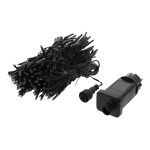 Nordic Home Χριστουγεννιάτικα Λαμπάκια γιρλάντα 120 LED θερμό λευκό φως με μαύρο καλώδιο 15m LGT-111 - Image 4