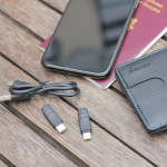 Moovy Powerbank Πορτοφόλι 4000mAh Type C Lightning Micro USB Μαύρο MBATWAL - Image 3
