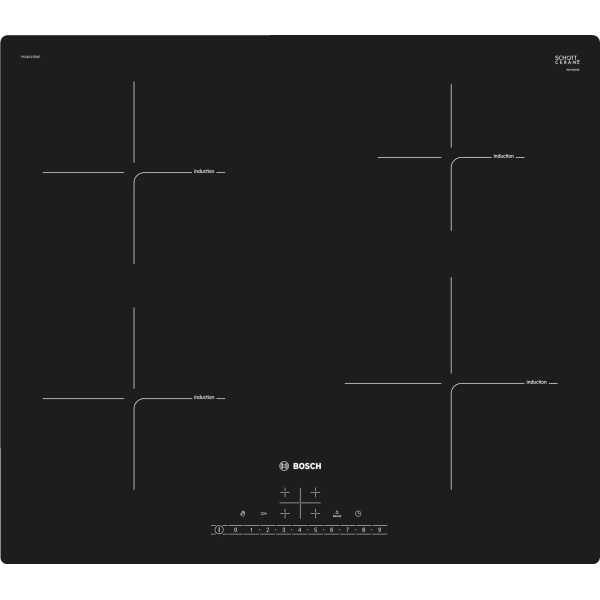 Bosch Επαγωγική Εστία Αυτόνομη 59.2x52.2cm Μαύρη PUE611FB1E