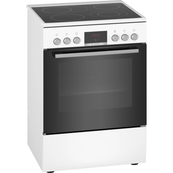 Bosch Κουζίνα 66lt με Κεραμικές Εστίες Π60εκ. Λευκή HKR39C220