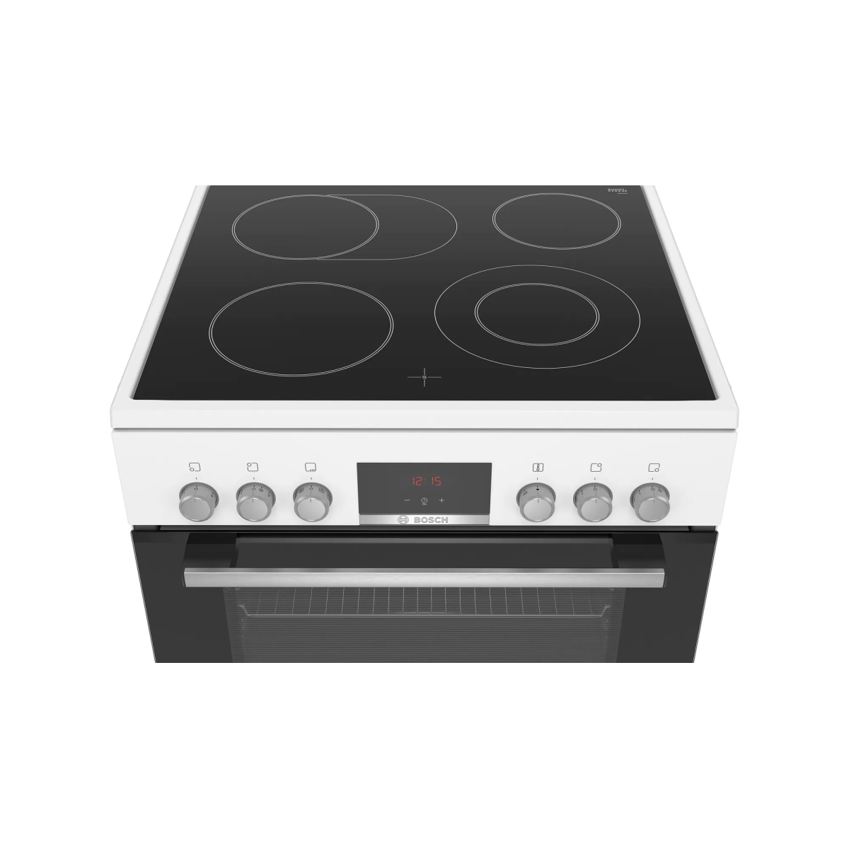 Bosch Κουζίνα 66lt με Κεραμικές Εστίες Π60εκ. Λευκή HKR39C220 - Image 2