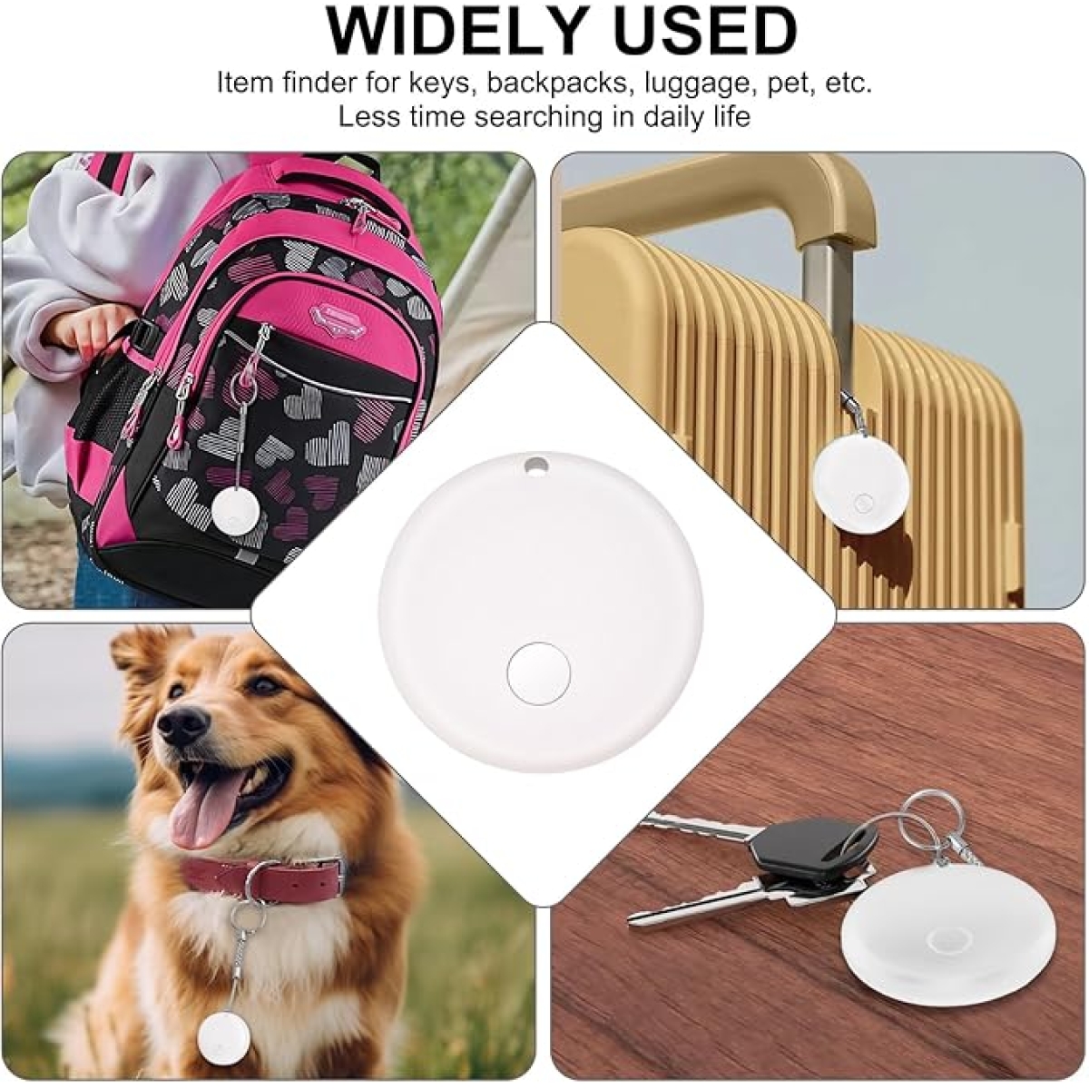 Mini GPS Tracker Smart Finder Loshall Tag Λευκό