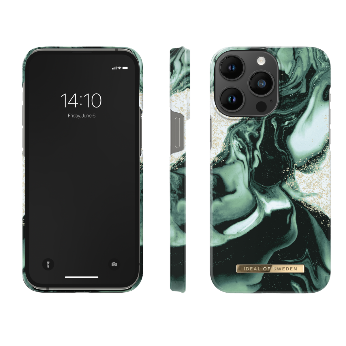 IDEAL OF SWEDEN Θήκη Fashion Case iPhone 14 Pro Max Golden Olive Marble IDFCAW21-I2267P-320 - Image 2