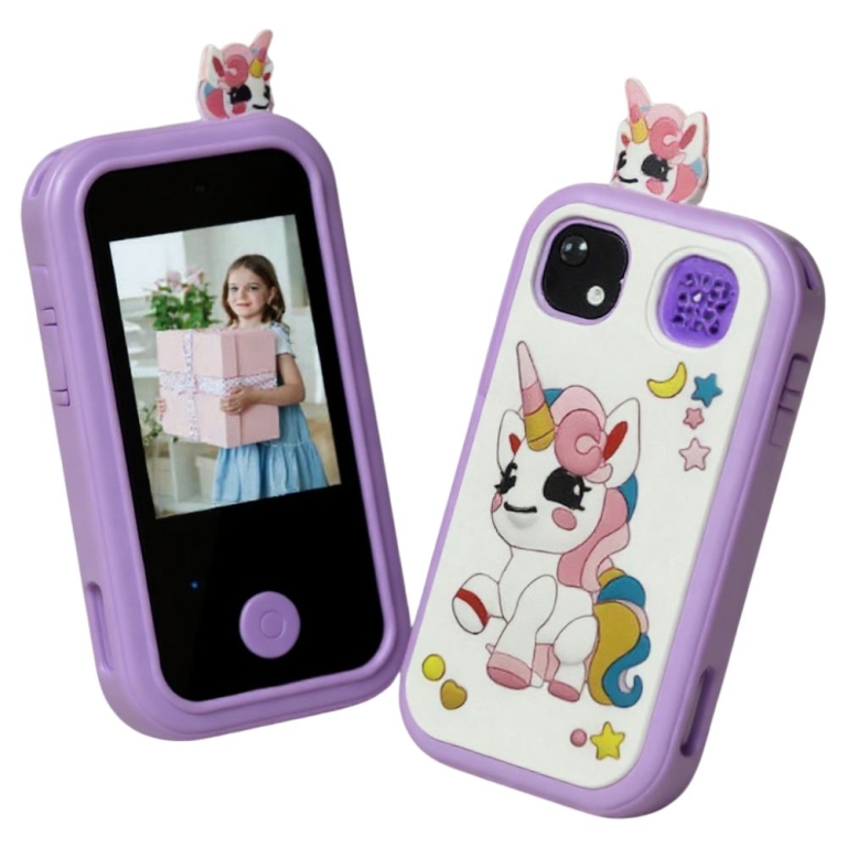 Παιδικό Κινητό Tηλέφωνο με Παιχνίδια και Κάμερα 6+ Μωβ Unicorn