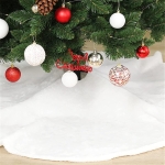 Ποδιά Χριστουγεννιάτικου Δέντρου Υφασμάτινη 120cm SDS-23554 Λευκό