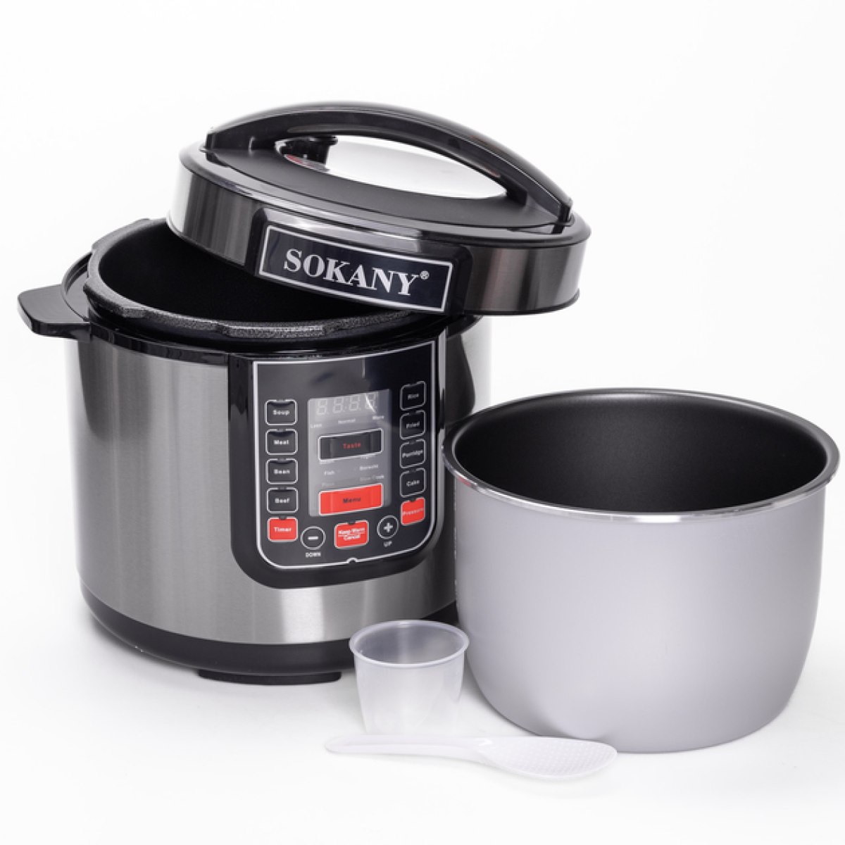 Πολυμάγειρας 1000W με Χωρητικότητα 7lt Sokany SK-07053 Ασημί - Image 3