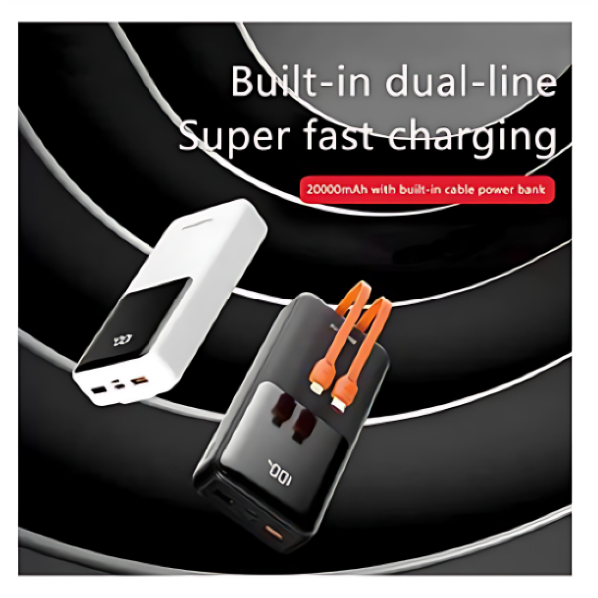 Power Bank Γρήγορης Φόρτισης 22.5W 20000mAh Με Ένδειξη Οθόνης Klgo KP-38 Λευκό - Image 2