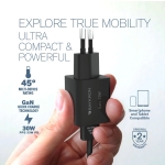 Baykron Φορτιστής Χωρίς Καλώδιο Premium Wall Charger EU Type-C 33W GaN Μαύρος BA-WC-001 - Image 3