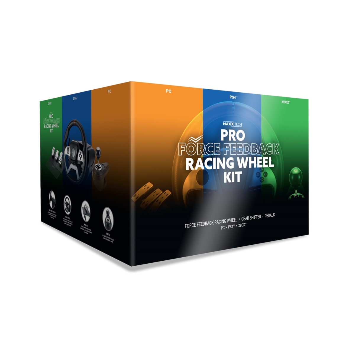Maxx Tech Pro Force Feedback Racing Wheel Kit MXT-PROFFW - Image 4