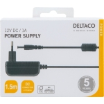 Deltaco Τροφοδοτικό AC Adapter 100-240V AC 50/60Hz σε 12V DC, 1A, Μήκος Καλωδίου 1.5m Μαύρο PS12-10B - Image 4
