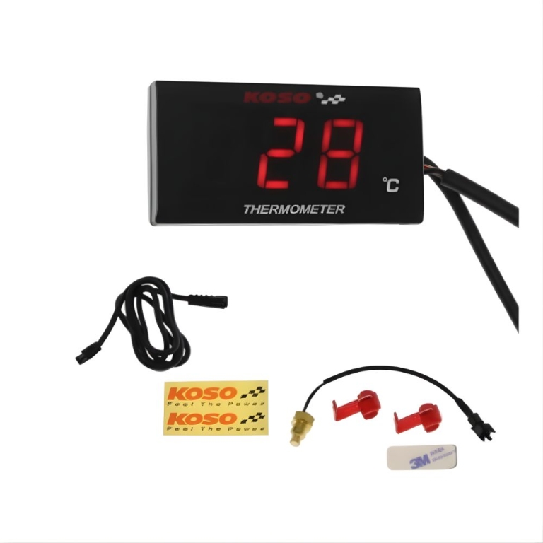 Ψηφιακό Θερμόμετρο Ψυγείου για Μοτοσυκλέτα/Αυτοκίνητο – KOSO ΚΟΚΚΙΝΟ