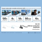 REMAX RB-S15 Open-Ear Bluetooth Hadsfree Ακουστικά Air Conduction – Μαύρα