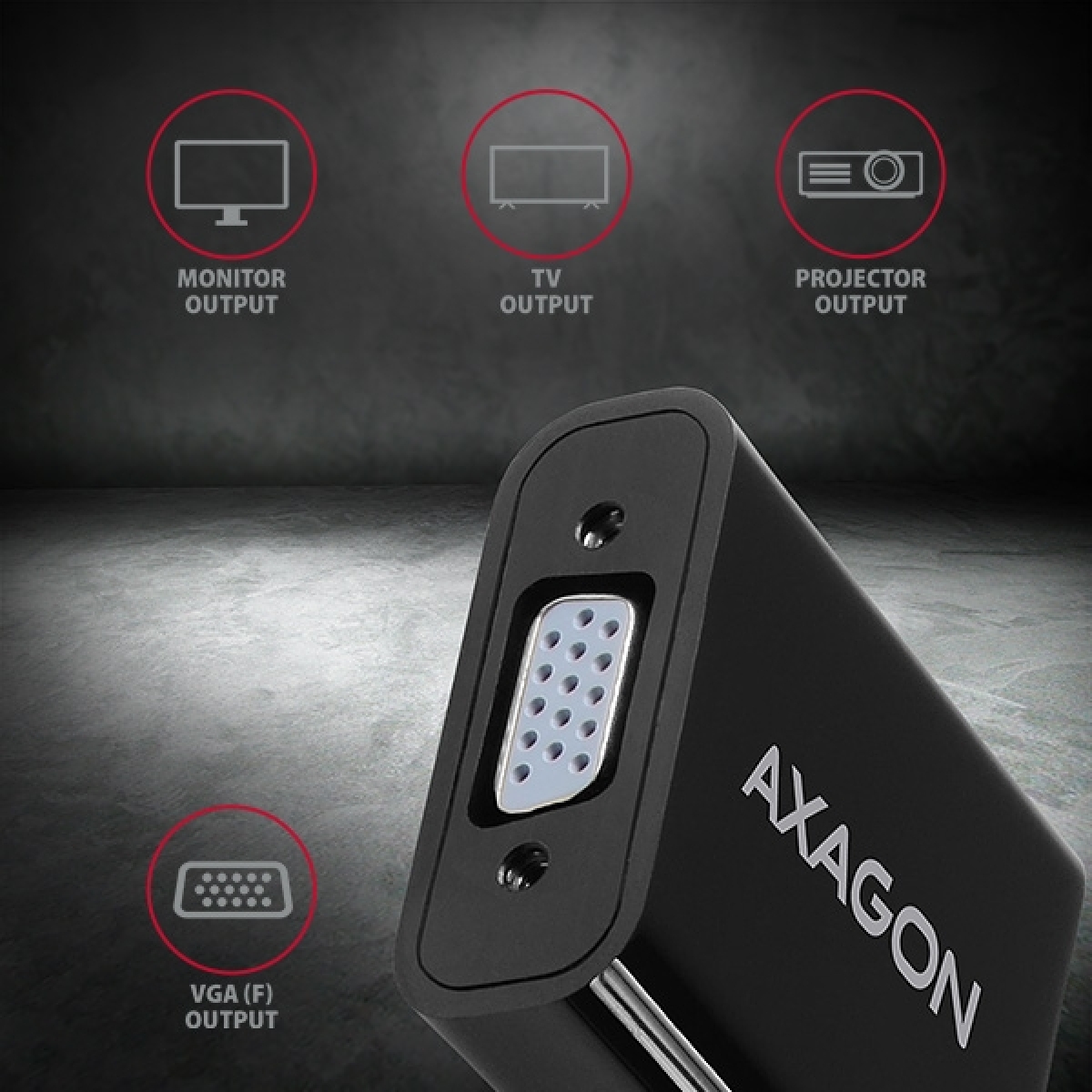 Axagon Αντάπτορας HDMI Αρσενικό σε VGA Θηλυκό, FullHD, Audio OUT RVH-VGAN - Image 4