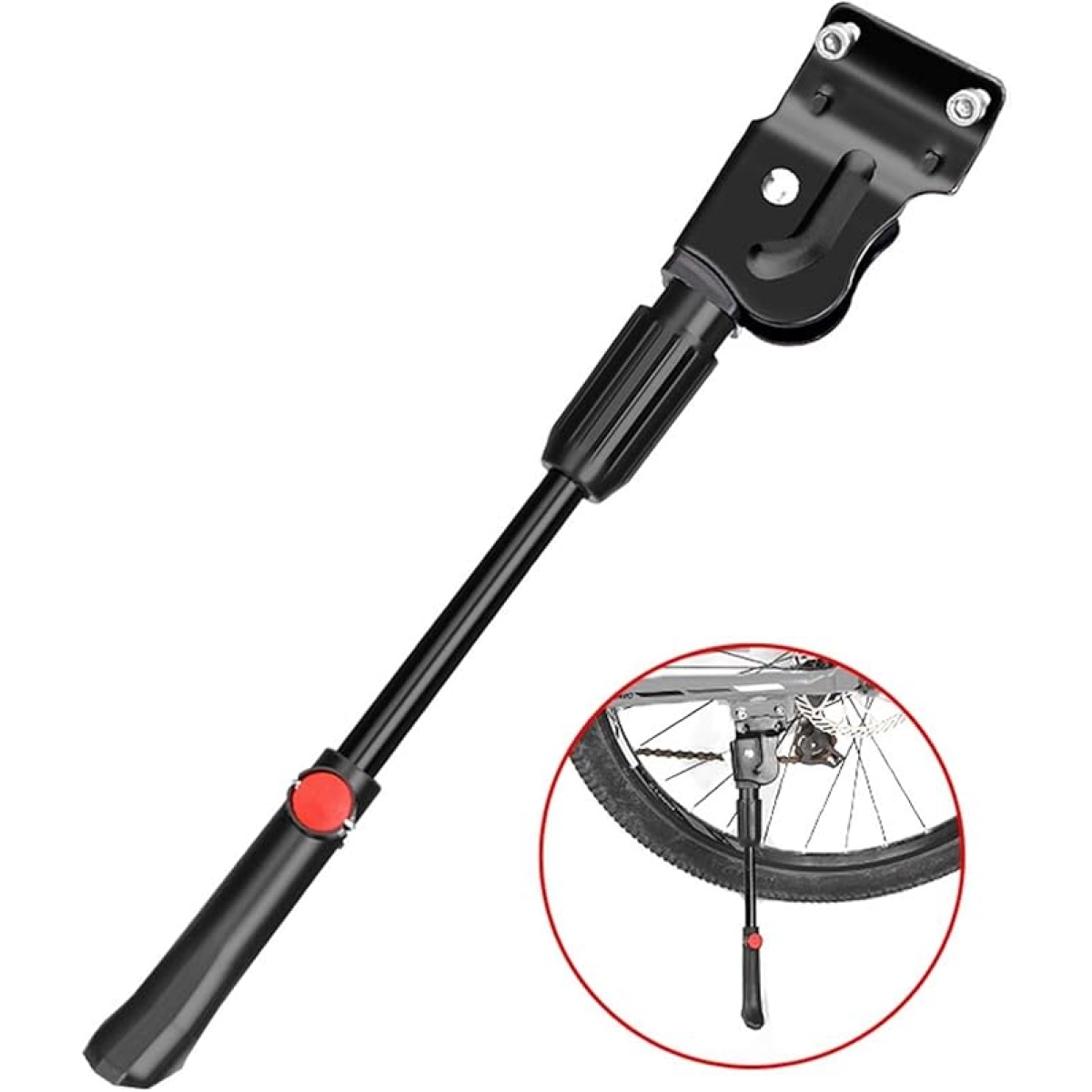 Ρυθμιζόμενο Μονό Σταντ Ποδηλάτου Αλουμινίου 20–27'' Μαύρο