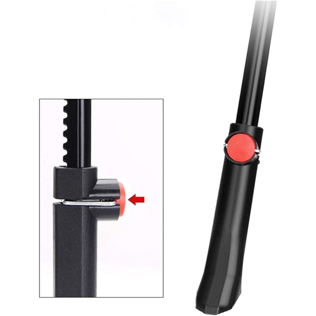 Ρυθμιζόμενο Μονό Σταντ Ποδηλάτου Αλουμινίου 20–27'' Μαύρο