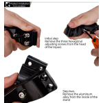 Ρυθμιζόμενο Μονό Σταντ Ποδηλάτου Πλαϊνό Αλουμινίου 38–45cm