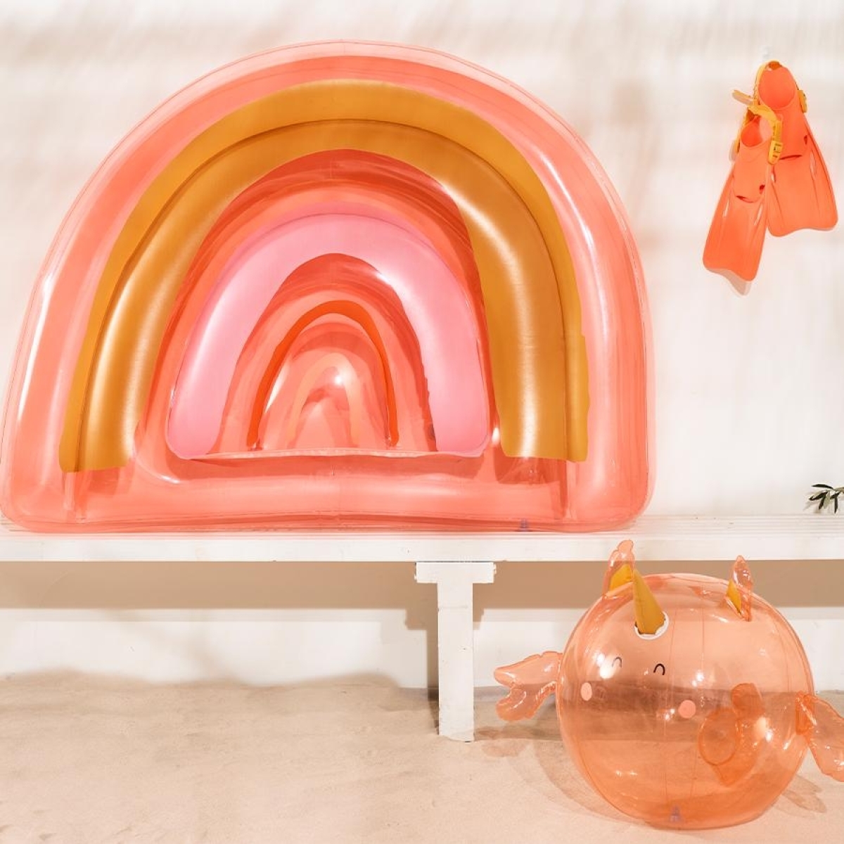 Sunnylife Φουσκωτό ψαράκι Inflatable Buddy Ball Seahorse Unicorn - Peachy Pink S1PBUBSE - Image 3