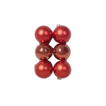 Σετ Χριστουγεννιάτικες Μπάλες Κόκκινες Ματ Γυαλιστερές 8cm - 12τμχ