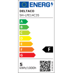 Deltaco Smart Home Λάμπα LED E14 WiFI 4.5W 1800K-6500K SH-LFE14C35 - Image 3
