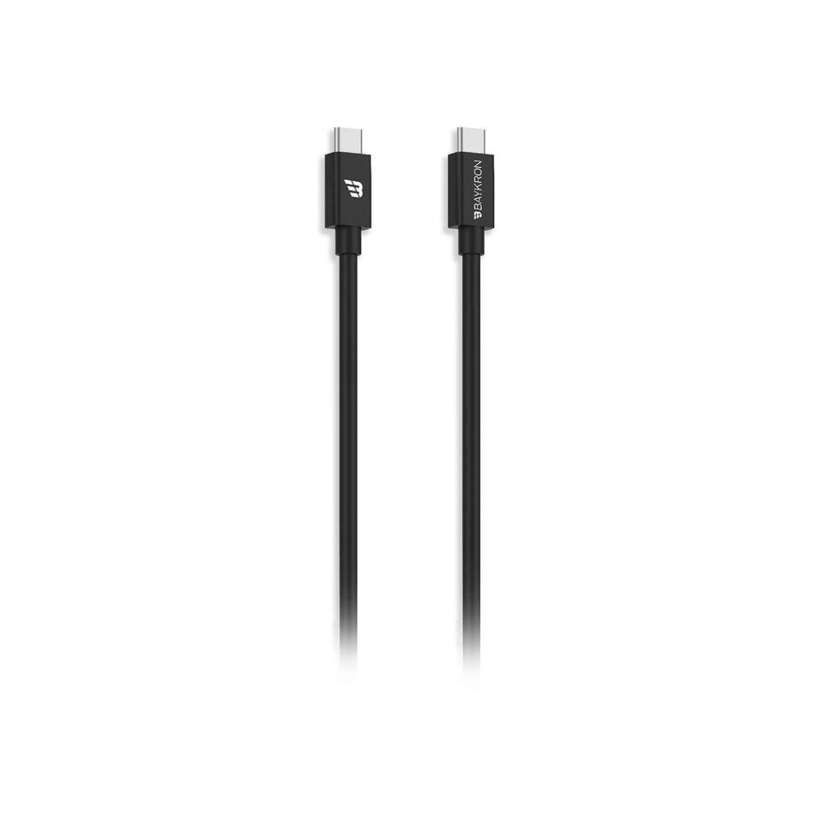 Baykron Καλώδιο Type-C male σε Type-C male Charge & Sync 5V 60W 3A Μαύρο 1.2m BKR-SL-CTC-BLK-1.2 - Image 2