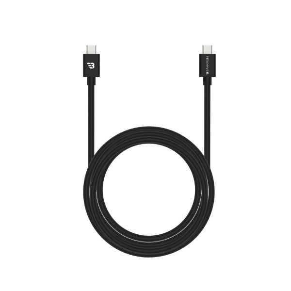 Baykron Καλώδιο Type-C male σε Type-C male Charge & Sync 5V 60W 3A Μαύρο 1.2m BKR-SL-CTC-BLK-1.2