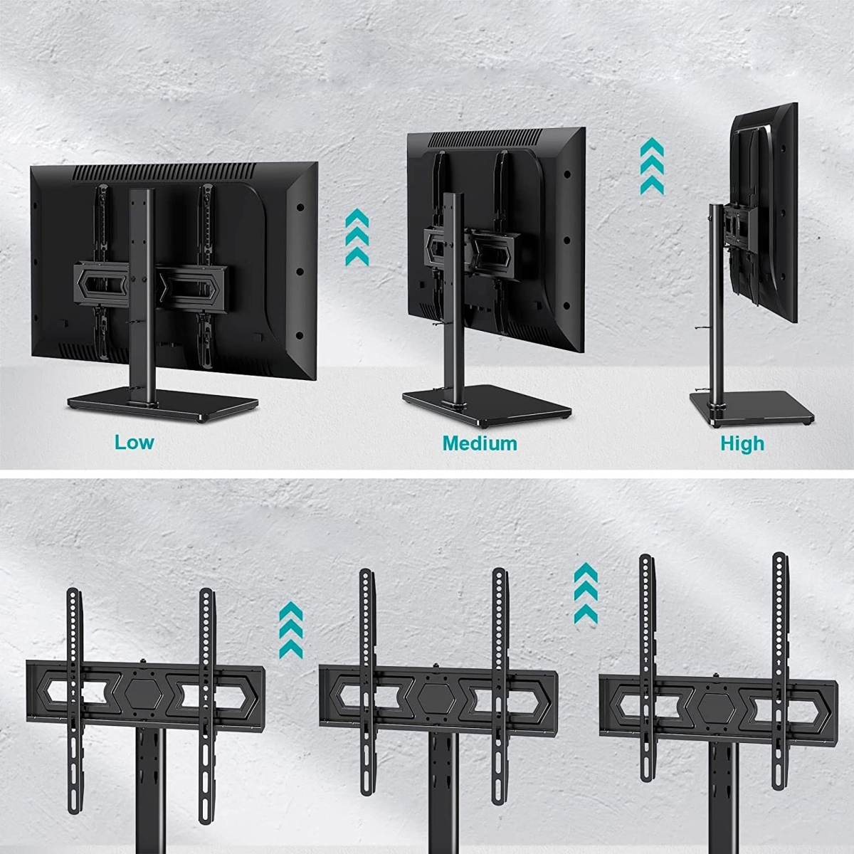 Cabletech Επιτραπέζια Βάση Τηλεόρασης 32"-55" έως 40kg Μαύρη UCH0022-S - Image 4
