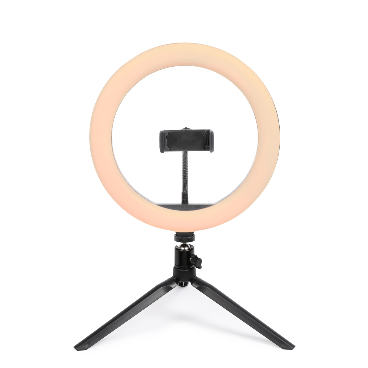 LIVOO Ring Light 10" 120 LED για κινητά πλατους 5,8 έως 8 cm Λευκό 2800-7200K 20W USB με Τρίποδο 25 cm TEA261 - Image 2