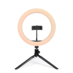 LIVOO Ring Light 10" 120 LED για κινητά πλατους 5,8 έως 8 cm Λευκό 2800-7200K 20W USB με Τρίποδο 25 cm TEA261 - Image 2