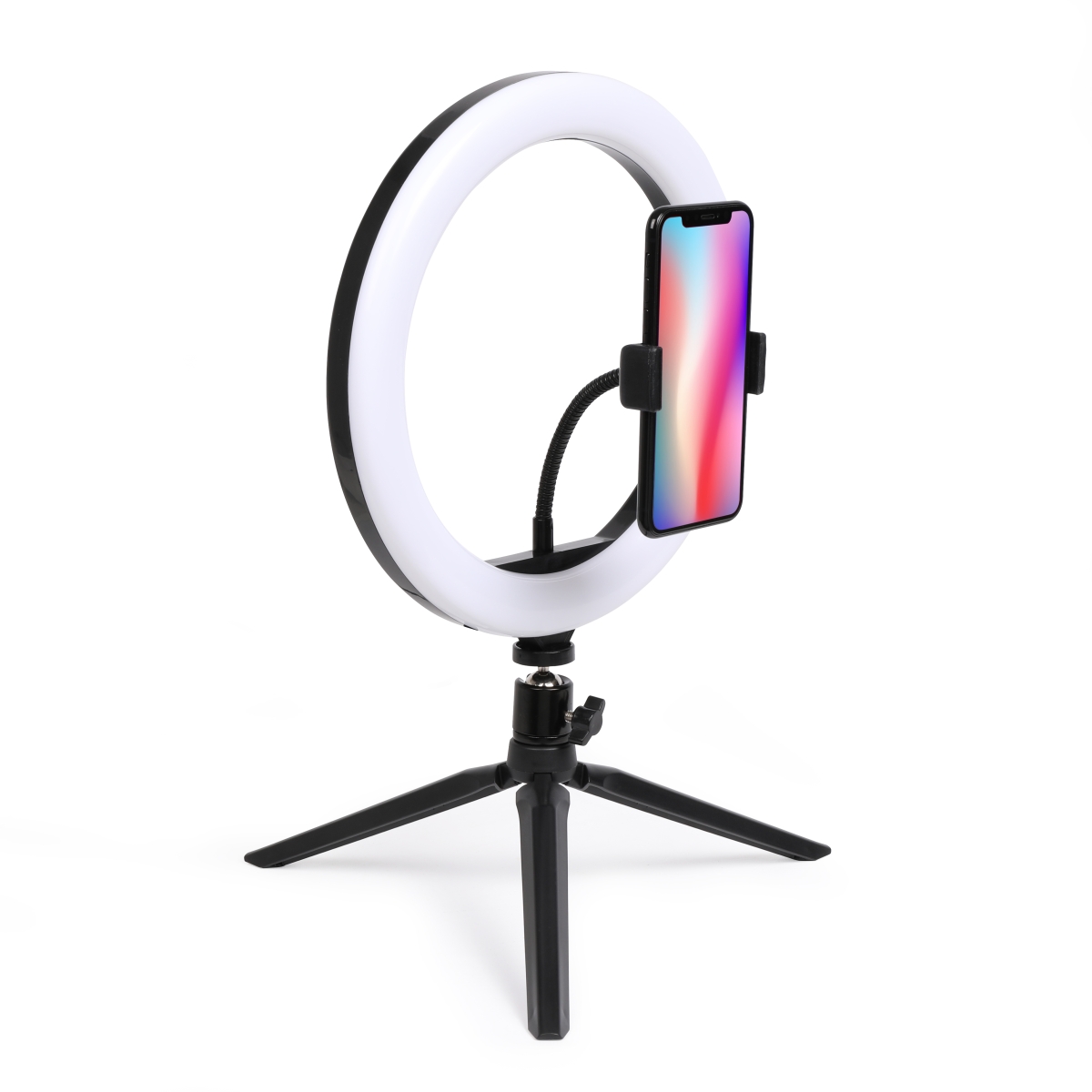 LIVOO Ring Light 10" 120 LED για κινητά πλατους 5,8 έως 8 cm Λευκό 2800-7200K 20W USB με Τρίποδο 25 cm TEA261 - Image 4