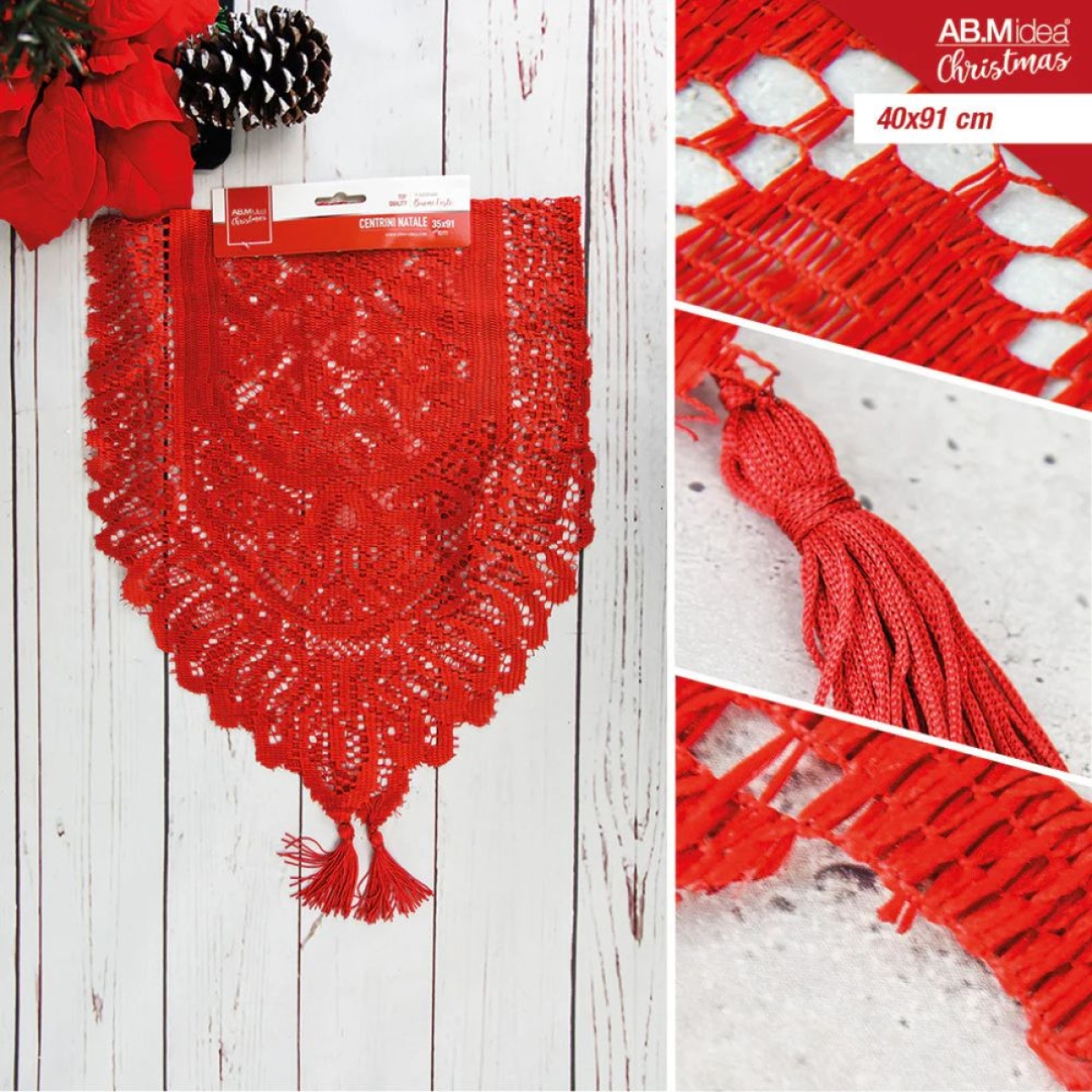 Τραβέρσα (40cm x 91cm) Κόκκινο