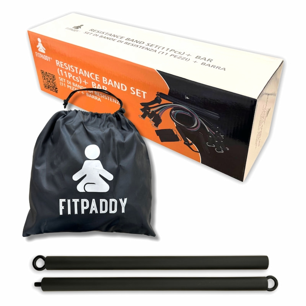 FITPADDY Σωληνωτά Λάστιχα Γυμναστικής με Λαβές Σετ 5τμχ Πολύχρωμα TRSET01 - Image 2