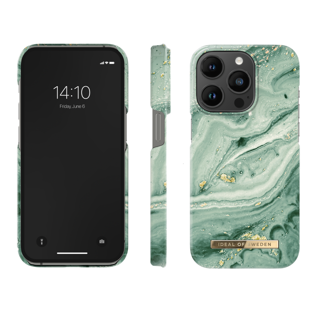 IDEAL OF SWEDEN Θήκη Fashion iPhone 14 Pro Mint Swirl Marble IDFCSS21-I2261P-258 - Image 2