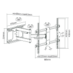 Cabletech Βάση TV Επιτοίχια 37'' έως 70" και 60kg LPA49-463D UCH0205 - Image 2