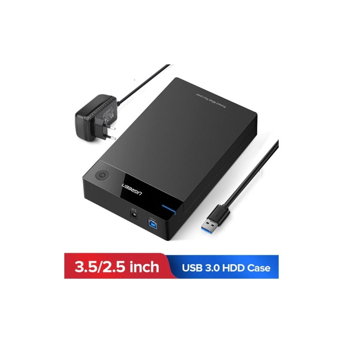 Ugreen External Hard Drive Enclosure USB 3.0 to SATA Adapter, Θήκη για 2.5" / 3.5", με Τροφοδοσία - 50422 - Image 4