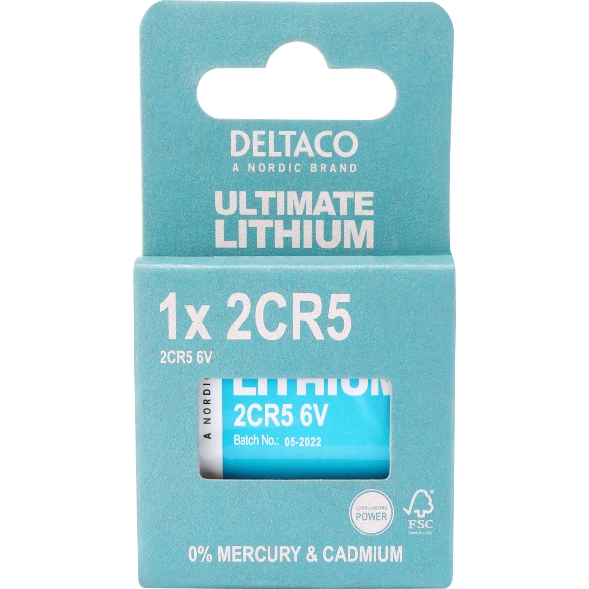 DELTACO Ultimate Μπαταρία Λιθίου 6V 2CR5 1 τεμάχιο Οικολογική FSC Συσκευασία ULT-2CR5-1P - Image 4