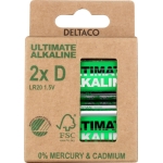 Deltaco Ultimate Αλκαλικές Μπαταρίες 1.5V LR20/D 2 τεμάχια Ecolabel ULT-LR20-2P - Image 2