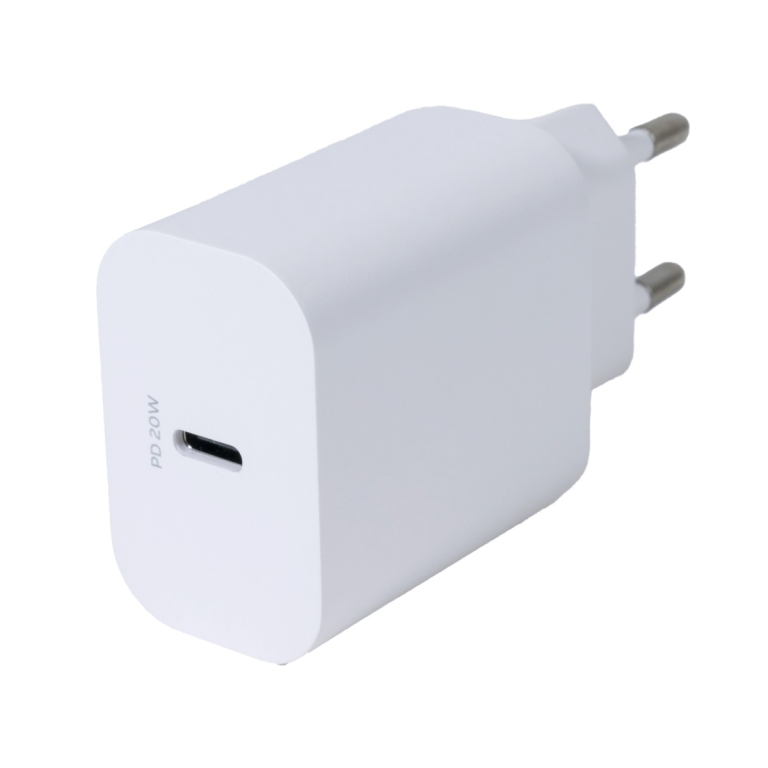 Deltaco Wall Charger 1x Type C PD 20W Λευκός USBC-AC144