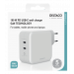 Deltaco USB-C wall charger, GaN technology, 2x USB-C PD, total 100 W USBC-GAN03 - Image 4